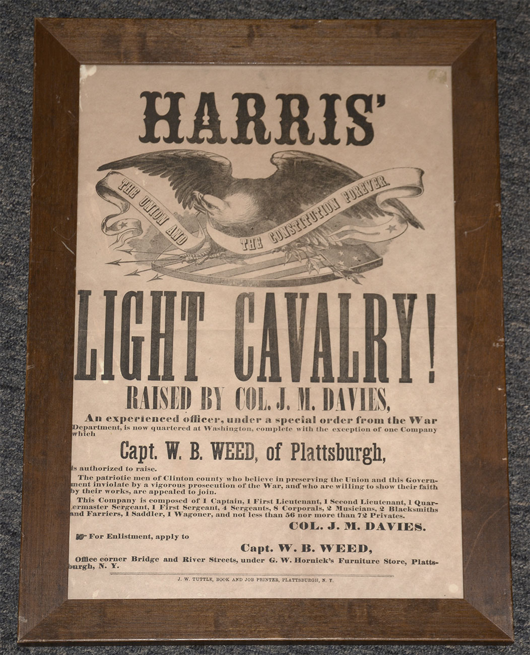 2nd NEW YORK LIGHT CAVALRY RECRUITING BROADSIDE