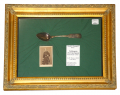COIN SILVER SERVING SPOON: ADMIRAL DAVID GLASSGOW FARRAGUT FAMILY, ENGRAVED WITH THE ADMIRAL’S INITIALS