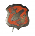 SILVER & ENAMEL 1ST DIVISION / 9TH ARMY CORPS BADGE