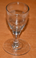 EARLY AMERICAN WINE GLASS, NON-LEAD