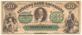 CITIZENS’ BANK OF LOUISIANA $20 BILL