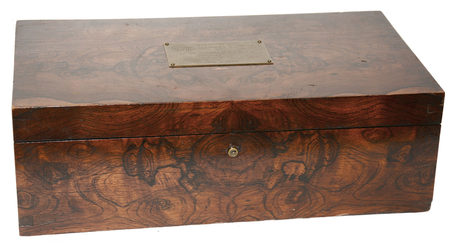 LAP WRITING DESK – PRESENTED TO GENERAL BUTLER, 1864 (EX-TEXAS MUSEUM COLLECTION)