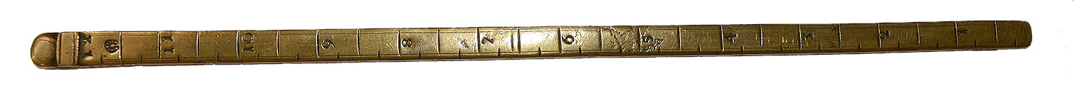 1748-DATED BRASS FOLDING RULER