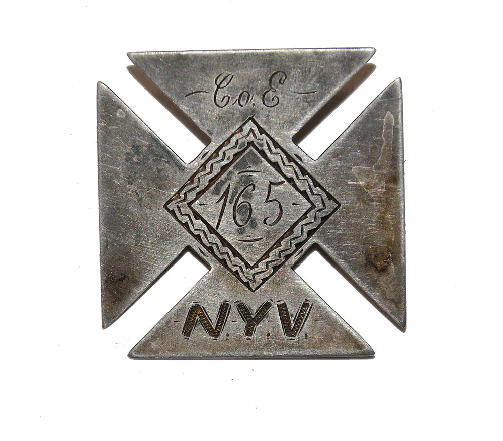SILVER 19th CORPS BADGE FOR 165TH NEW YORK