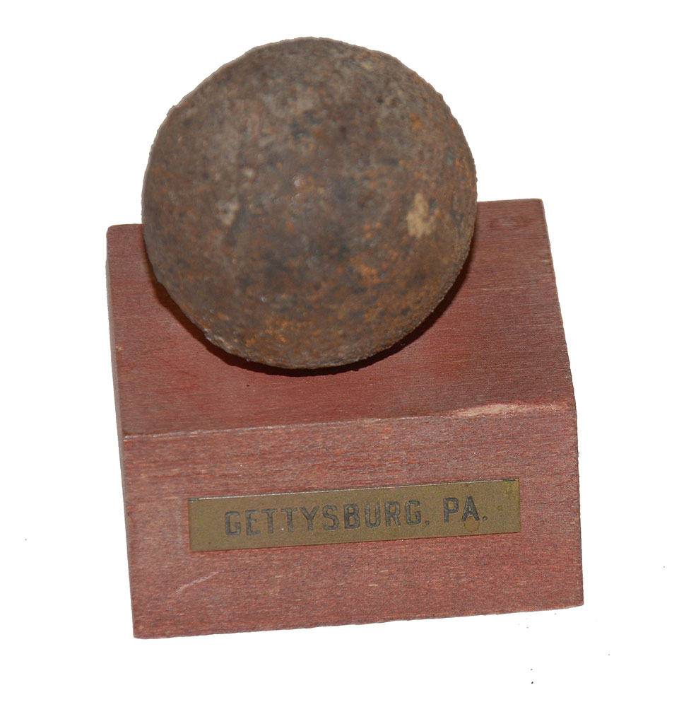12-POUND CANISTER BALL RECOVERED AT GETTYSBURG