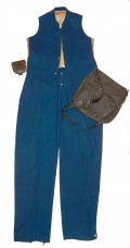ID’D GEORGIA CONFEDERATE OFFICER’S VEST, TROUSERS, HAVERSACK AND CAP BOX