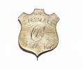 GOLD SHIELD-SHAPED ID BADGE – 5TH MAINE INFANTRY