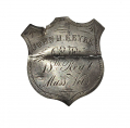 SILVER IDENTIFICATION SHIELD: JOHN H. KEYES, 18th MASSACHUSETTS 
