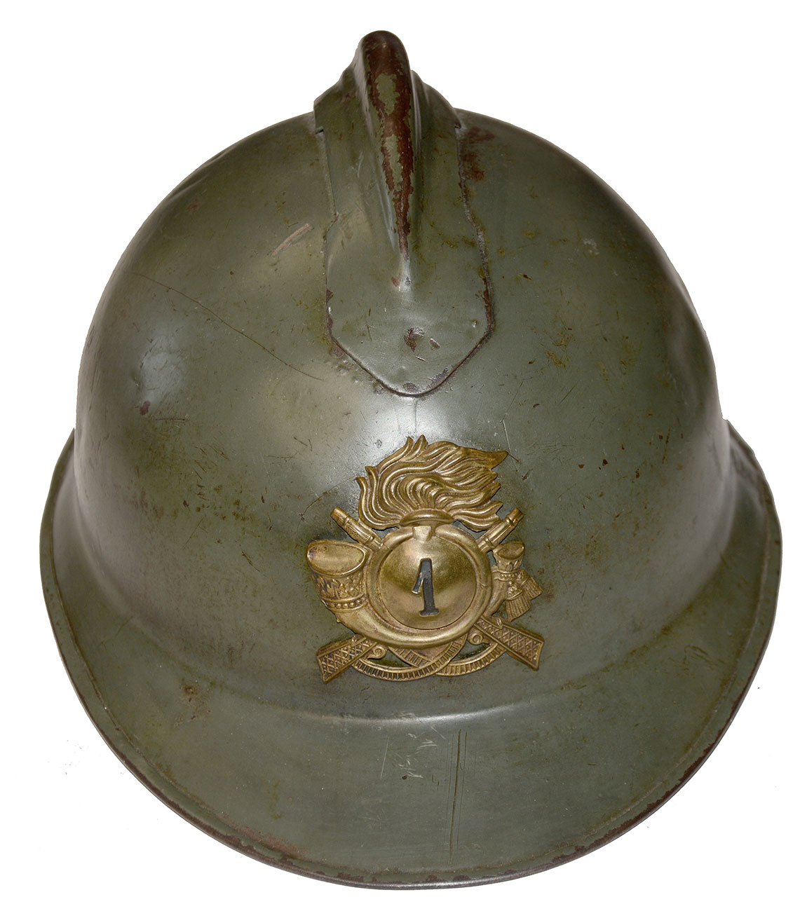 WW1 ITALIAN HELMET – BULLET OR SHRAPNEL STRUCK?