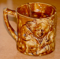 ROCKINGHAM WARE TOBY SHAVING MUG C1856-1859