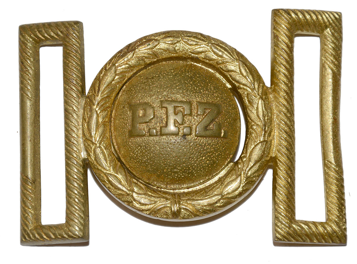 PHILADELPHIA FIRE ZOUAVES TWO-PIECE “P.F.Z.” BELT PLATE