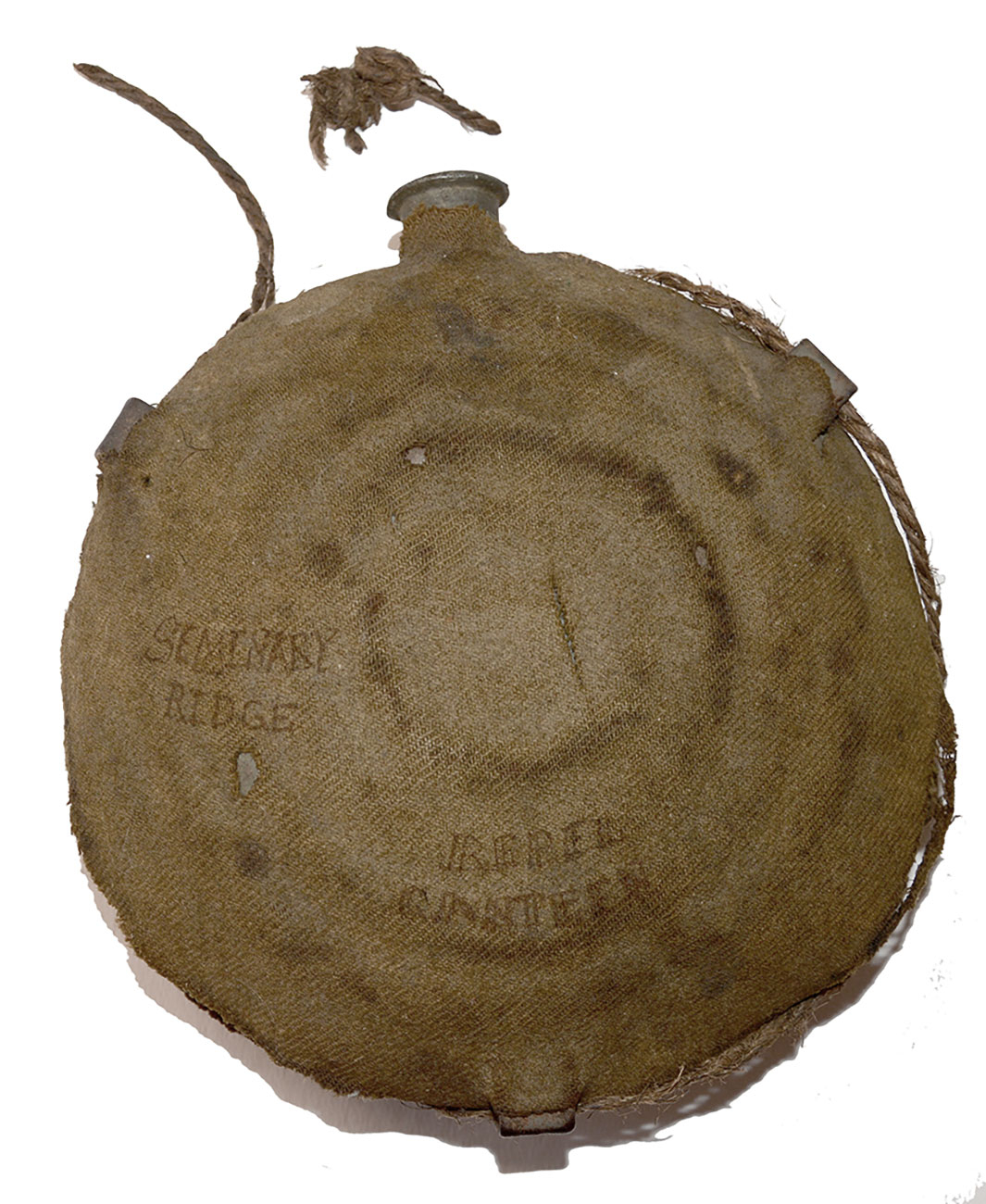 THE FIRST DAY’S FIGHT AT GETTYSURG: “REBEL CANTEEN” FOUND ON “SEMINARY RIDGE” 