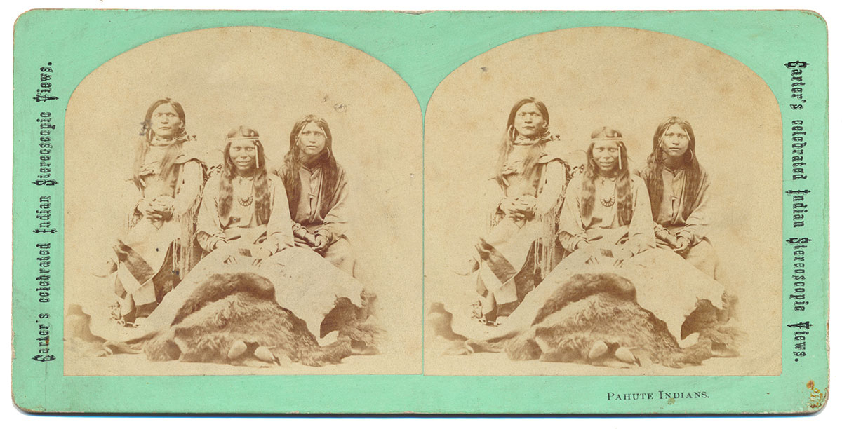 PAHUTE NATIVE AMERICANS STEREO CARD