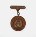 MASSACHUSETTS MINUTEMAN MEDAL OF CHARLES D. BACON 4th MASS INF, 1st & 4th MASS CAV: SHOWN WEARING THE MEDAL IN THE MINUTEMEN OF 1861 ROSTER