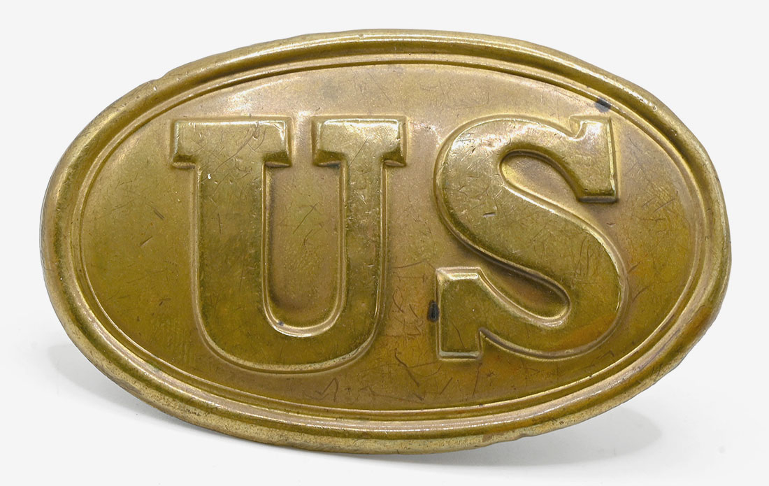 VERY GOOD, NON-EXCAVATED M1839 OVAL-US MID-WAR ARROWBACK INFANTRY BELT PLATE