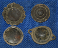 SET OF FOUR DUG BRIDLE ROSETTES