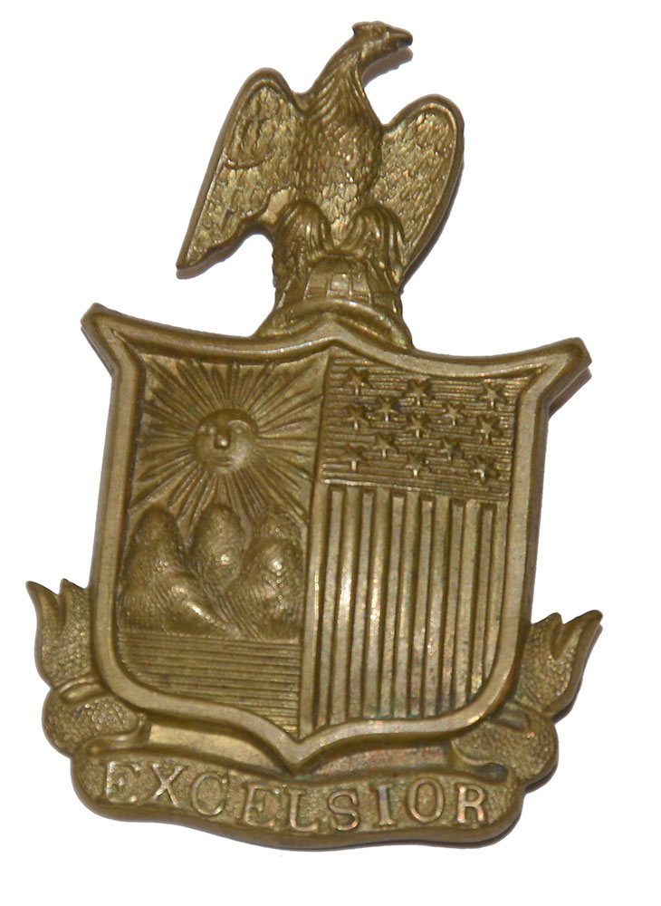 NEW YORK STATE “EXCELSIOR” HAT BADGE