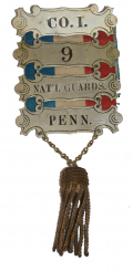 CIVIL WAR VETERAN’S “LADDER BADGE” 9TH PA. NATIONAL GUARDS