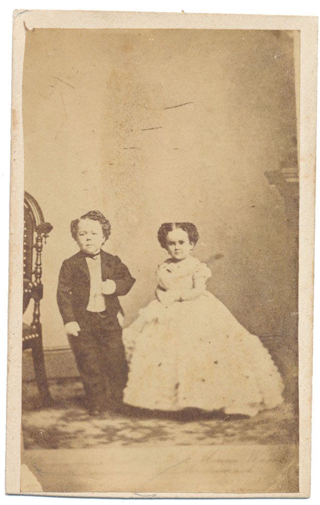 CDV OF “TOM THUMB” AND WIFE “MINNIE”