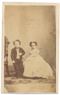 CDV OF “TOM THUMB” AND WIFE “MINNIE”