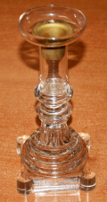 BLOWN CANDLESTICK WITH METAL INSERT