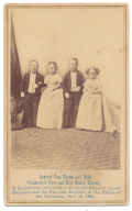 CDV OF GENERAL “TOM THUMB”, HIS WIFE, COMMODORE NUTT, AND MINNIE WARREN