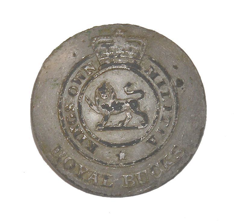 WAR OF 1812 PERIOD KINGS OWN MILITIA BRITISH OFFICER’S COAT BUTTON
