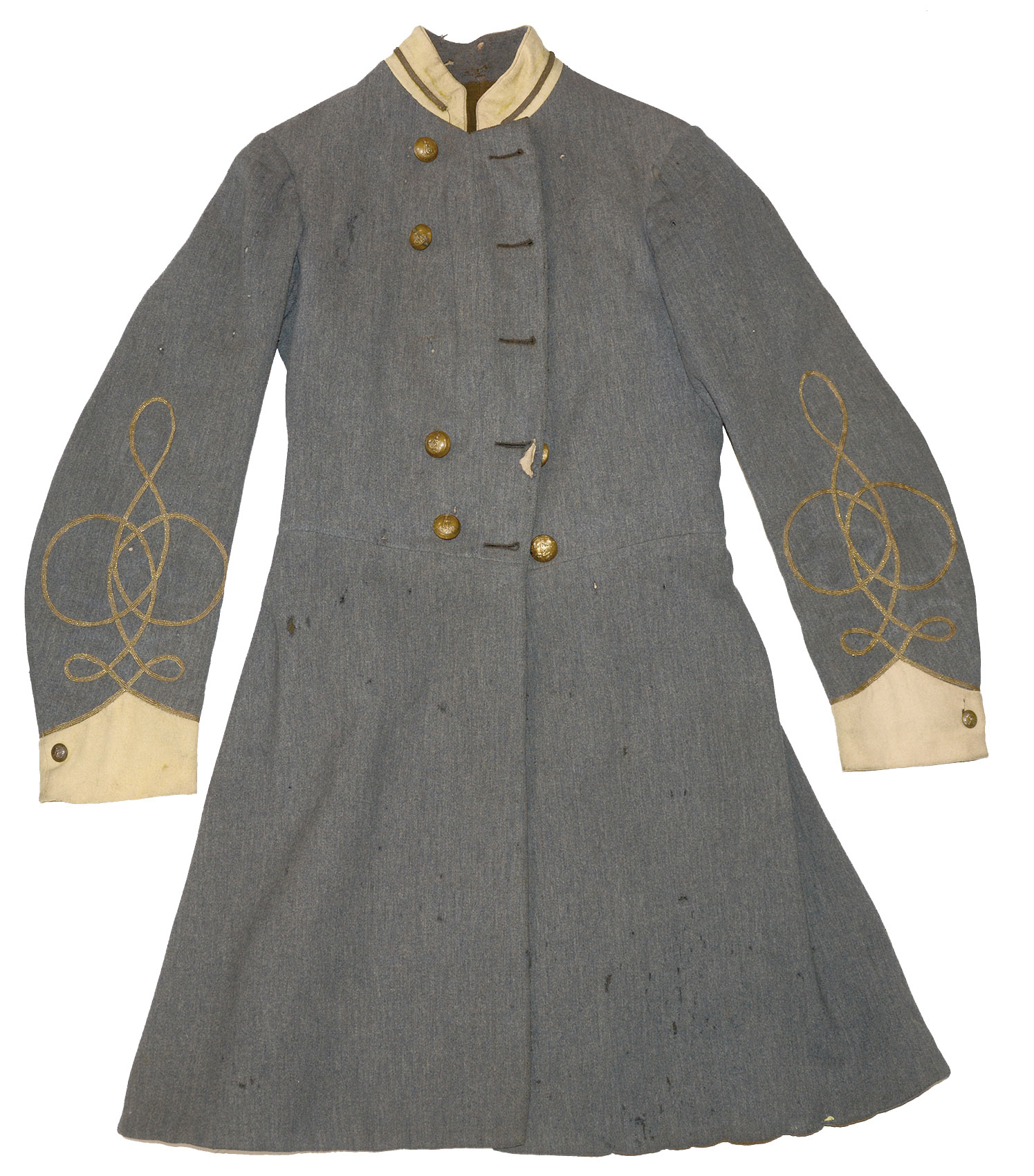A RARE REGULATION IDENTIFIED CONFEDERATE CAVALRY OFFICER'S FROCK COAT AND SERVICE REVOLVER: WILLIAM P. BOHANNON, 5TH VIRGINIA CAVALRY