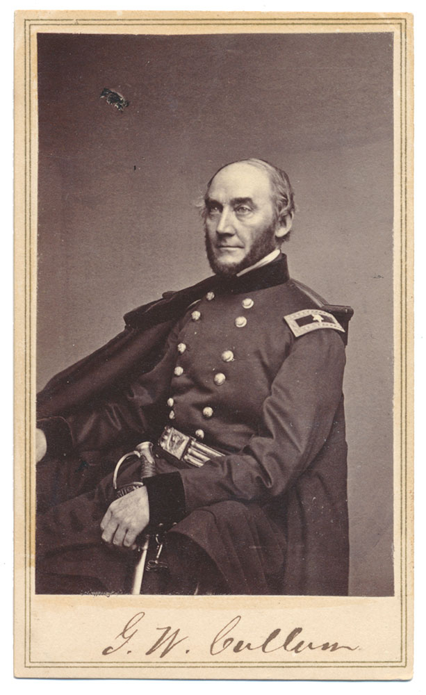 CDV PHOTO OF GENERAL GEORGE WASHINGTON CULLUM