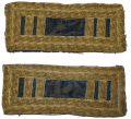 CIVIL WAR DOUBLE ROW CAPTAIN OF INFANTRY SHOULDER STRAPS