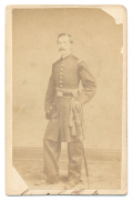 CDV PHOTOGRAPH – LT. CHARLES MASURY, 1st MASS. HEAVY ARTILLERY – WIA AT PETERSBURG