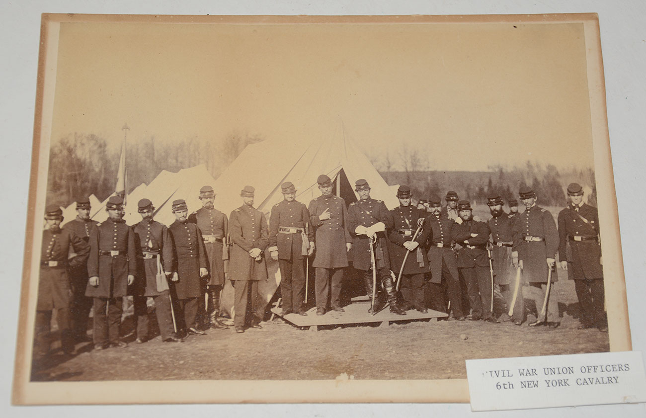 OUTDOOR IMAGE: “UNION ARMY OFFICERS 6th NEW YORK CAVALRY”