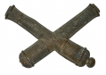 “DUG” FALSE EMBROIDERED CROSSED CANNONS INSIGNIA