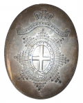 BRITISH STERLING SILVER ROYAL HOUSEHOLD OR LIVERY SWORD BELT PLATE