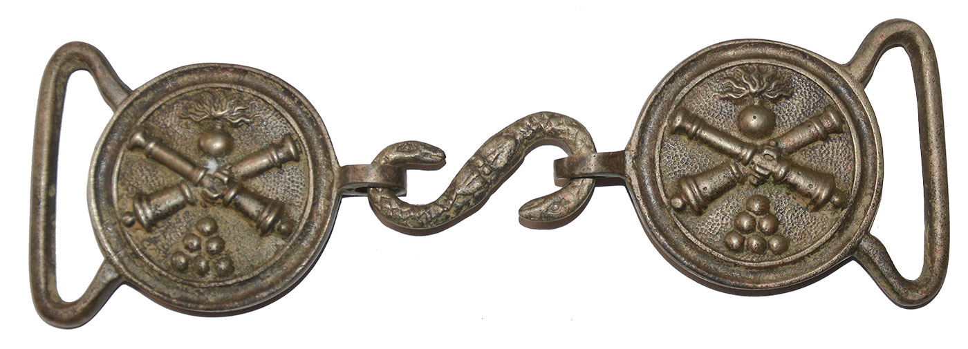 FRENCH HORSE ARTILLERY 3-PIECE BELT PLATE