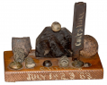 EDWARD WOODWARD GETTYSBURG DESK SET FROM GAR SKELLY POST #9, GETTYSBURG