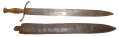 CONFEDERATE SIDE KNIFE AND SCABBARD