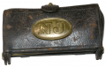 M1874 MCKEEVER CARTRIDGE BOX WITH NEW JERSEY MILITIA PLATE