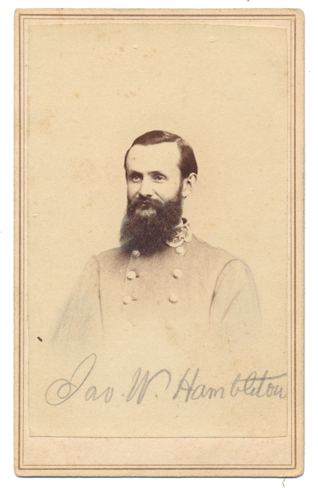 CDV PHOTO – J. W. HAMBLETON, MAJOR, 15th TENNESSEE 