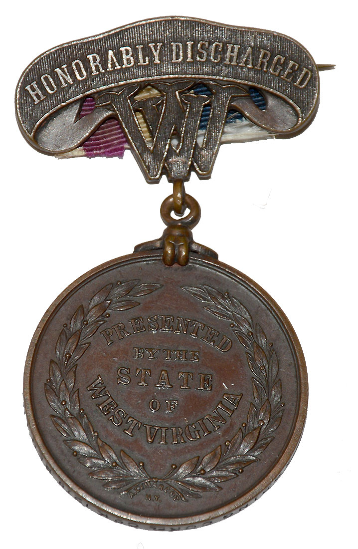 RARE WEST VIRGINIA HONARABLE DISCHARGE MEDAL – JOSPEH HARDING, 12th WV