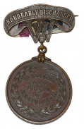 RARE WEST VIRGINIA HONARABLE DISCHARGE MEDAL – JOSPEH HARDING, 12th WV