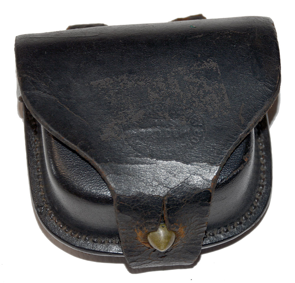 MAKER-MARKED (WILKINSON) CIVIL WAR PERCUSSION CAP POUCH