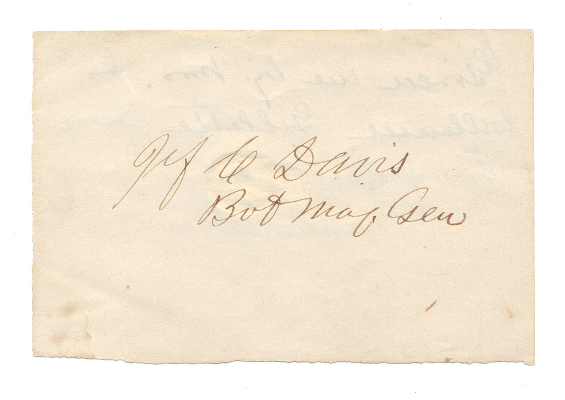 SIGNATURE OF JEFFERSON DAVIS