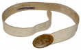 1839 PATTERN U.S. INFANTRY WAIST BELT PLATE ON A WHITE BUFF LEATHER BELT