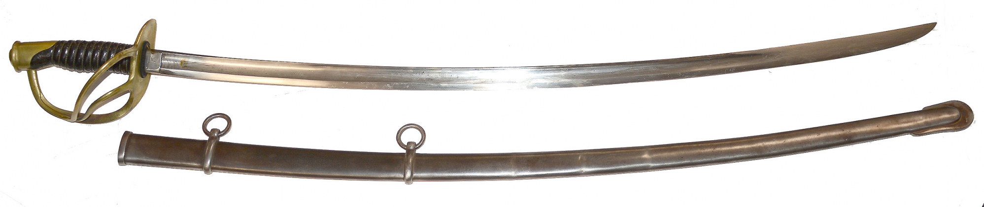 1861 DATED AMES MODEL 1860 LIGHT CAVALRY SABER AND SCABBARD