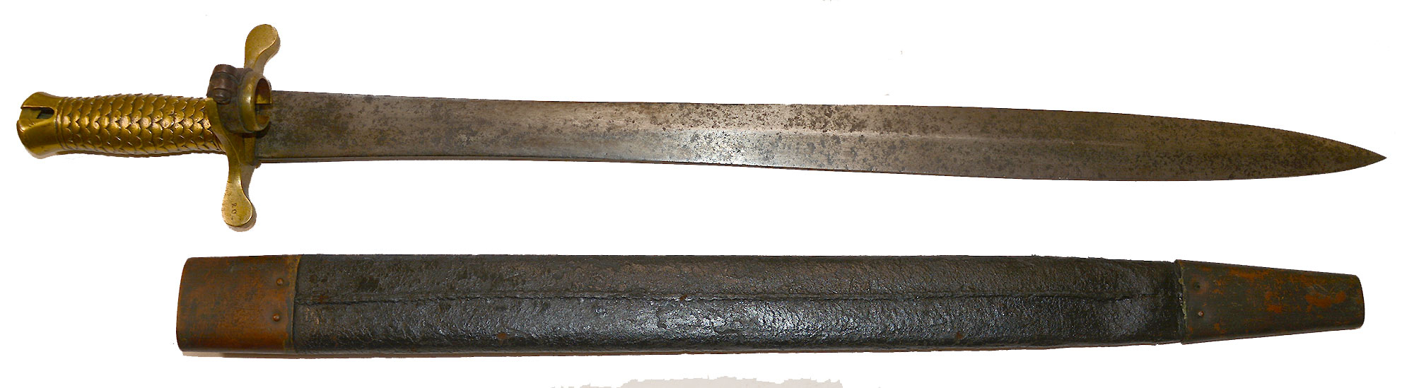 RARE AMES MODEL 1847 SAPPERS & MINERS ARTILLERY MUSKETOON SWORD BAYONET-DATED 1847