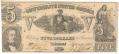 T-37 1861 CONFEDERATE STATES OF AMERICA $5 NOTE