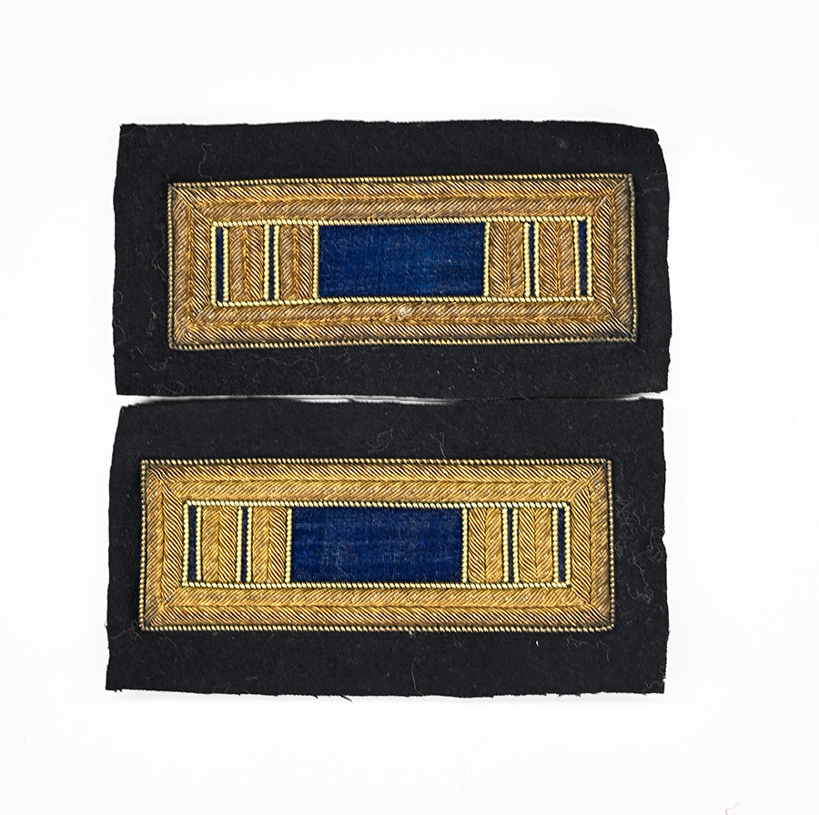 LIKE NEW CONDITION CIVIL WAR DOUBLE-BORDER INFANTRY CAPTAIN SHOULDER STRAPS 
