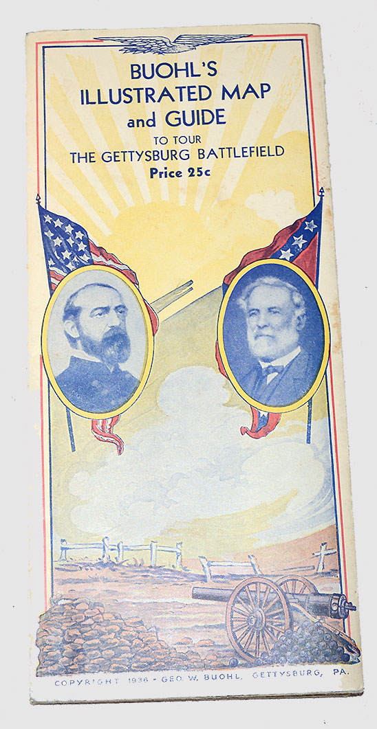 “BUOHL’S ILLUSTRATED MAP AND GUIDE TO TOUR THE GETTYSBURG BATTLEFIELD”