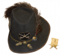 A SUPERB, IDENTIFIED, MODEL 1858 CAVALRY OFFICER'S HAT – JOHN MARTIN, 1ST MASSACHUSETTS CAVALRY